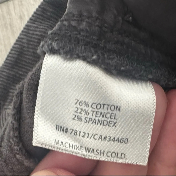 Eileen Fisher Organic Cotton Tencel Stretch Corduroy Pant Gray Size 6 *Read - Picture 10 of 11